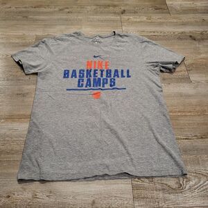 NIKE Basketball Camps Athletic Cut Just Do It Graphic Tee Shirt Mens Size Medium
